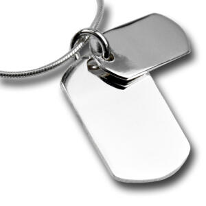 Doppel Dog Tag Anhänger aus 925