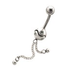 Piercing mit Swarovski Kristallen und Silber Design