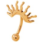 14 Karat Gold Bauchnabelpiercing mit Design