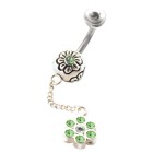 Piercing mit Blüten Design und Anhänger