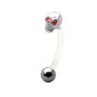 Nabelpiercing 1.6x12mm Totenkopf