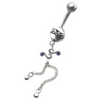Piercing mit Silber Design und Anhänger