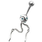 Piercing mit Kugeldesign und Anhänger