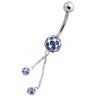 Piercing mit Silber Design und Anhänger
