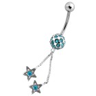 Piercing mit Silber Design und Anhänger