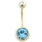 9 Karat Echtgold Banane mit Kristall