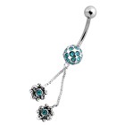 Piercing mit Silber Design und Anhänger