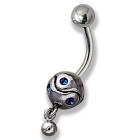 Piercing mit Swarovski Kristallen