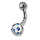 Piercing mit Swarovski Kristallen