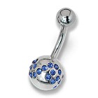 Piercing mit Swarovski Kristallen