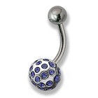 Piercing mit vielen kleinen Swarovski Kristallen