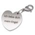 Gravurbeispiel Herzf&ouml;rmiger Charm-Anh&auml;nger f&uuml;r Bettelarmband mit individueller Gravur