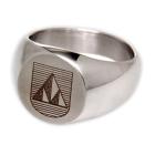 Gravurbeispiel Siegelring aus Edelstahl mit runder Gravurfläche mit individueller Gravur