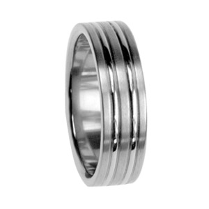 Titanring mattiert & poliert, Ringgröße 63