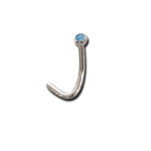 Titanium nose stud 0.8mm, silver