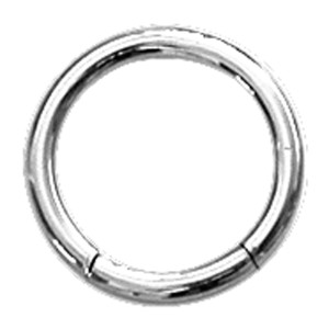Titanium Segment Ring 1.2x10mm, silber