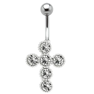 Bauchnabel Piercing mit Kreuz Motiv 446