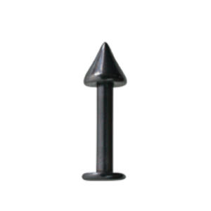 316L Barbell Mini Hantel schwarz mit Kegel Spitze;1.2x10x3