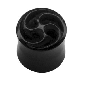 ORGANIX Plug aus Horn, geschnitzt, Windrad, 14mm