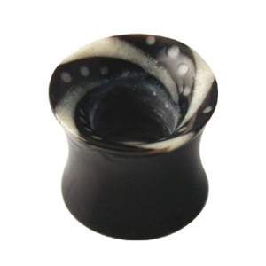 Organix Ohrplug aus Horn mit Spiralenmotiv