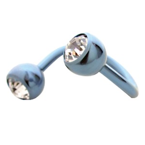 Twister aus Titan mit Glitzer-Kugeln 1.6x10mm, grün