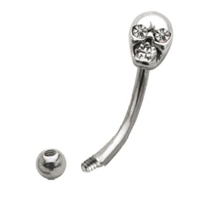 Augenbrauenpiercing aus 925er Sterlingsilber mit 316L C