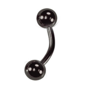 Piercing Micro Banane schwarz 1.2mm Stärke 1.2x6x4mm