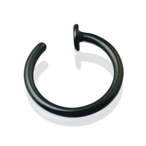 Schwarzer Stahl, Nasenring Stärke 1.0mm, Durchmess