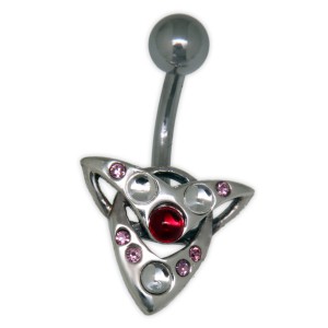 Bauchnabel Piercing mit Swarovski Cabouchon Steinen, Trigonometrie