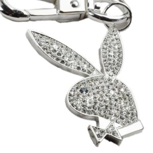 Schlüsselanhänger Playboy, rhodium veredelt