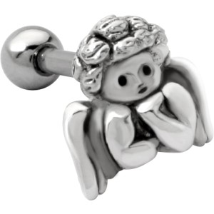 Helix Ohrpiercing mit Engelmotiv