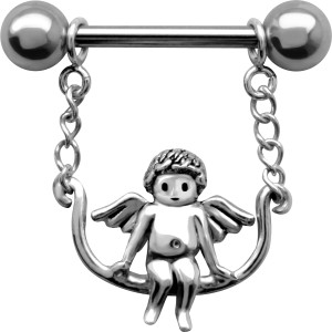 Brustwarzen Piercing ENGEL, der Engel schaukelt