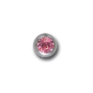 Titanium Crystal Clip-in  4mm Ball, pink blau Titan, crystal stone