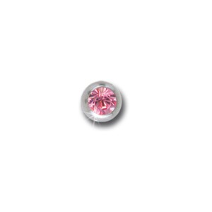 Jew.Titan Kugel mit Gewinde 3mm, 1,0mm Gewinde, hp/padparadscha