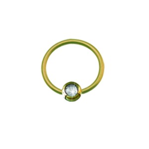 14 Karat Gold Lippenbändchenpiercing in 0.6mm Stärke