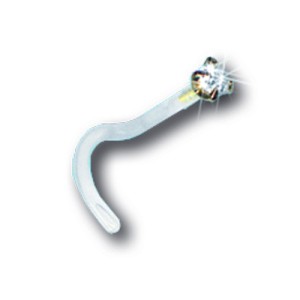 Nasenstecker aus Bioplast mit 18-karätigem Goldmotiv – Glitzer