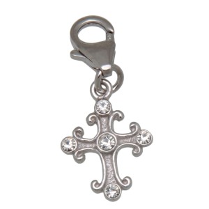 Anhänger Mittelalterliches Kreuz aus 925 Sterling Silber zum Einhängen