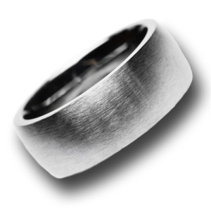Ring aus 316L Chirurgenstahl, mattiert, 9mm hoch, Innendurchmesser 23mm