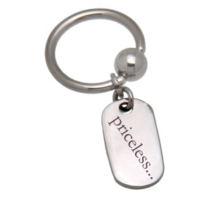 BCR-Ring 1,2 mm dick mit individuell graviertem Anhänger 1.2x6mm / 1.2x7mm / 1.2x8mm / 1.2x9mm / 1.2x10mm / 1.2x12mm
