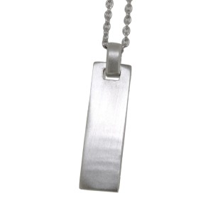 Rechteckiger Silber Anhänger, 25x12mm