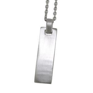 Rechteckiger Silber Anhänger, 25x12mm