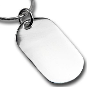 Dog Tag Anhänger aus 925 Silber