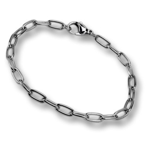 Bettelarmband aus Edelstahl zum Einhängen von Anhängern