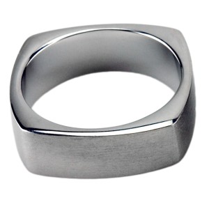 Ring Edelstahl, mattiert, 7mm hoch, Innendurchmesser 18mm