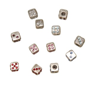Sterling Silver juweillierter Würfelmit 1.6mm Gewinde aus Chir.Stahl, rose