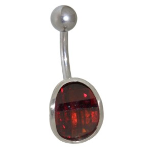 Bauchnabel Piercing  1.6x10mm mit 925 Sterling Silber Motiv, GRA