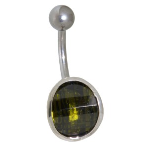 Bauchnabel Piercing  1.6x10mm mit 925 Sterling Silber Motiv, OV