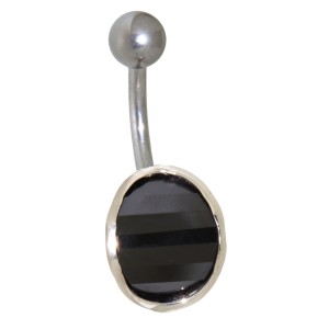 Bauchnabel Piercing  1.6x10mm mit 925 Sterling Silber Motiv, BK