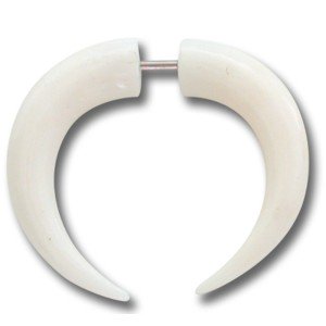 Pseudo-Piercing aus Wasserbüffelknochen, Hörnern