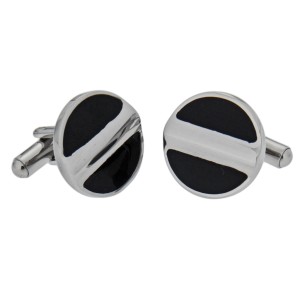 Manschettenknöpfe aus Edelstahl, hochglanzpoliert, 18 mm